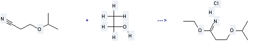 Propanenitrile,3-(1-methylethoxy)- can be used to produce C8H17NO2*ClH